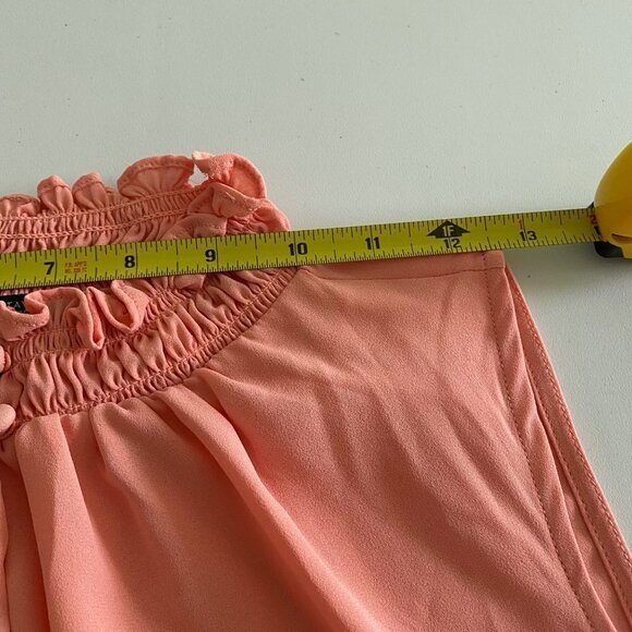 Ann Taylor Petite Blouse Women's Size X-Small Petite Sleeveless Pink Salmon Top - Picture 8 of 11